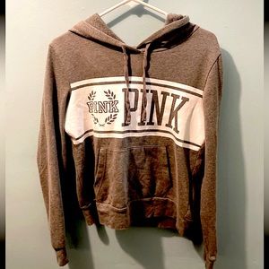 PINK gray thin hoodie